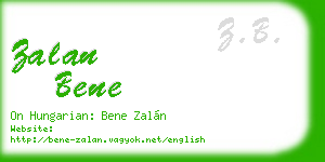 zalan bene business card