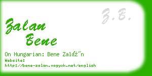 zalan bene business card
